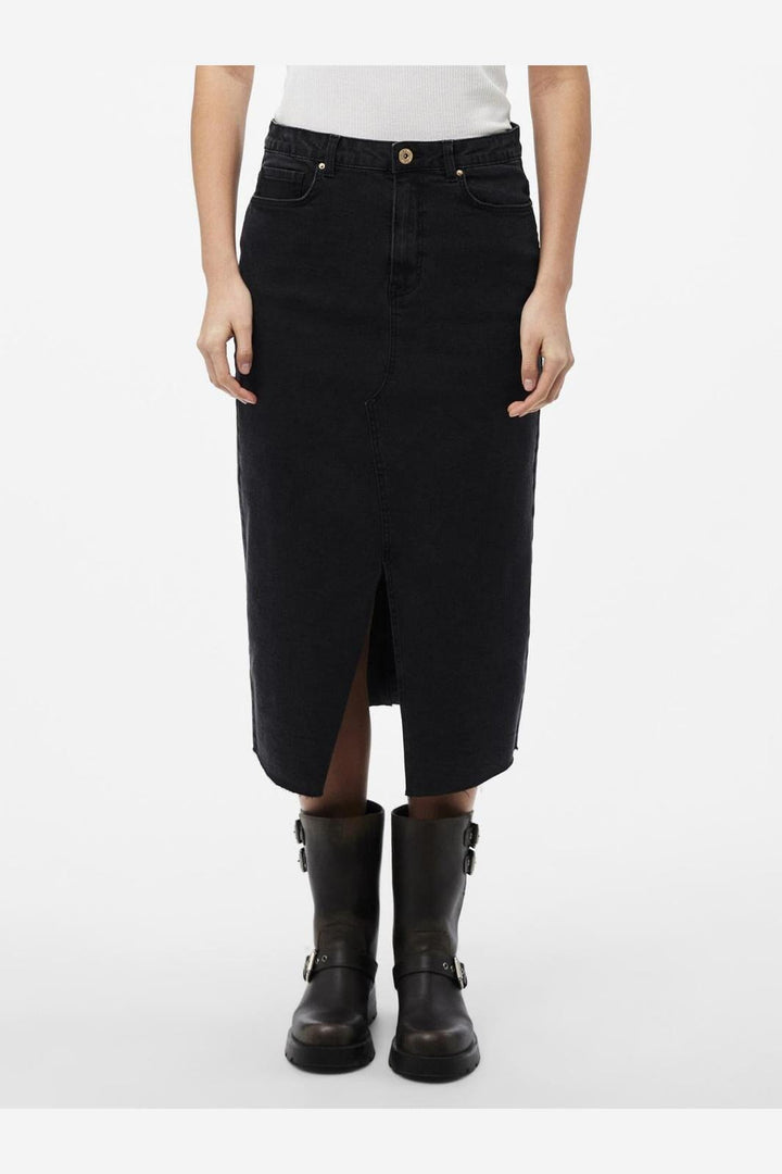 Pieces - Pcjessie Denim Midi Skirt - 4560724 Black