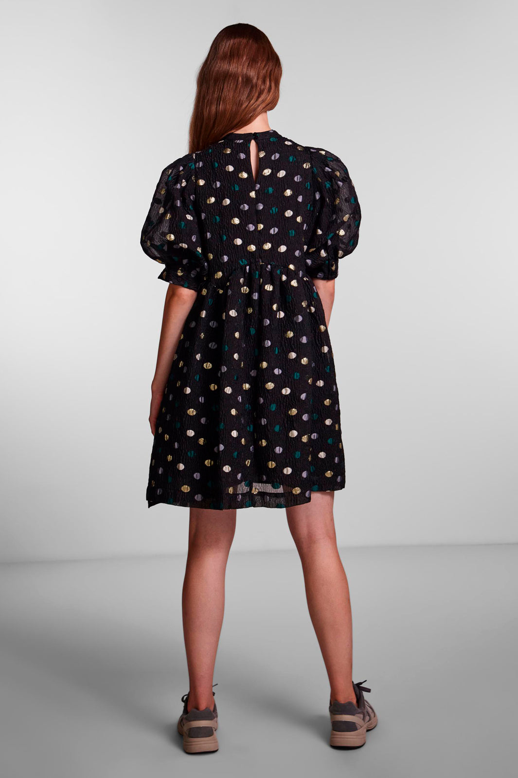 Pieces - PcJulia Ss Dress D2d - Black Multi Dots Kjoler 