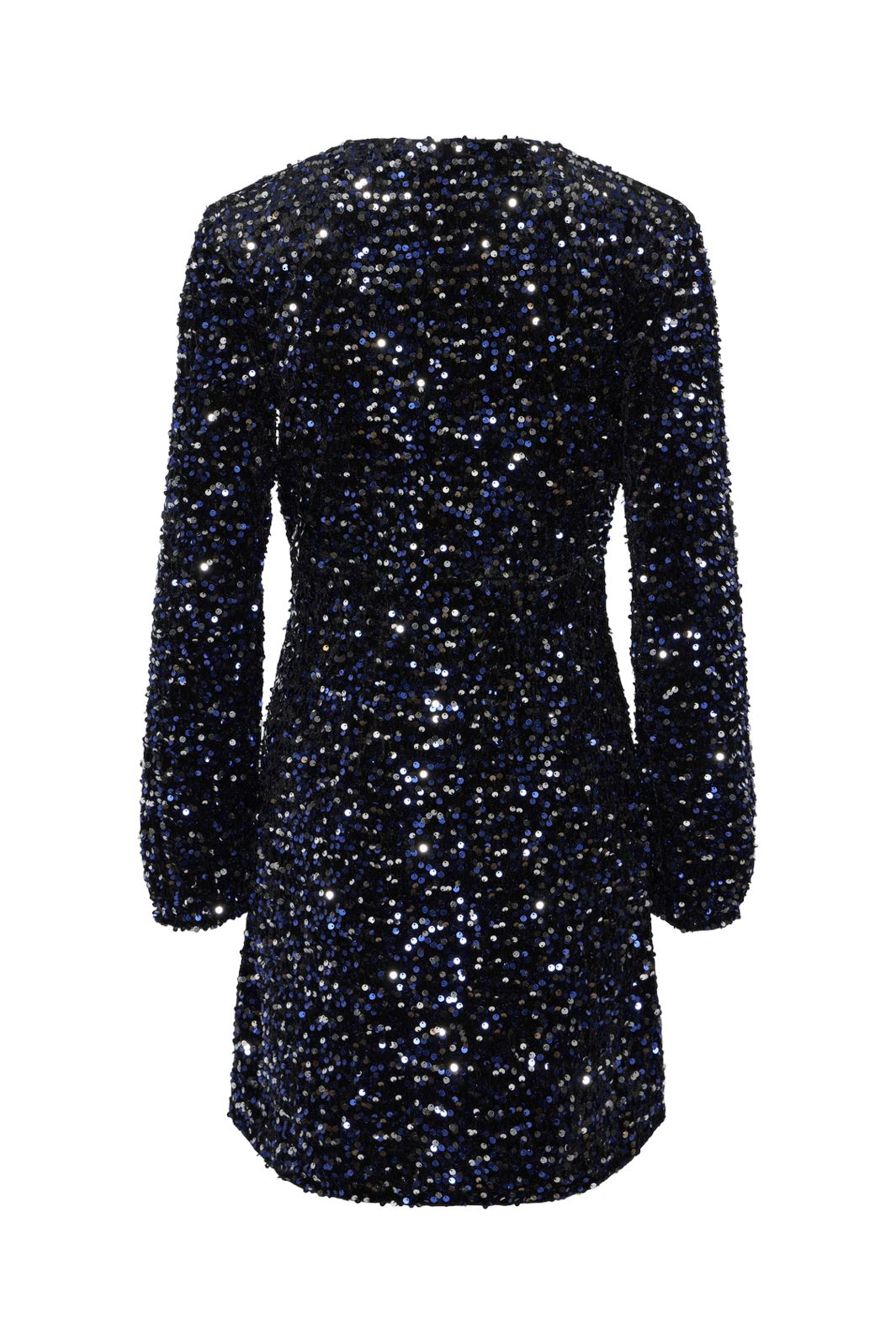 Pieces - Pckam Ls Wrap Dress - 4617679 Black Bellweather Sequins