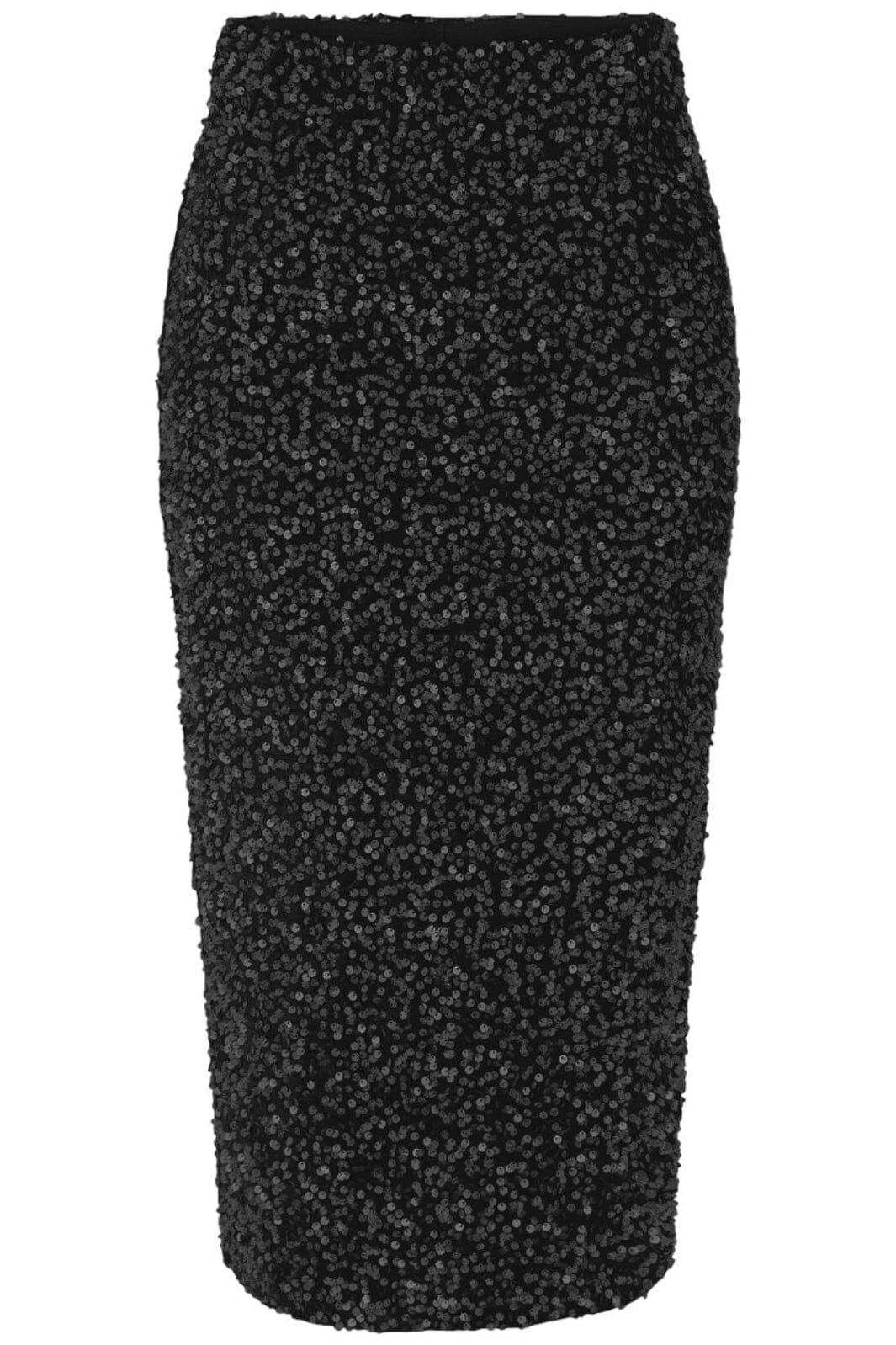 Pieces - Pckam Midi Skirt - 4617664 Black Black Sequins