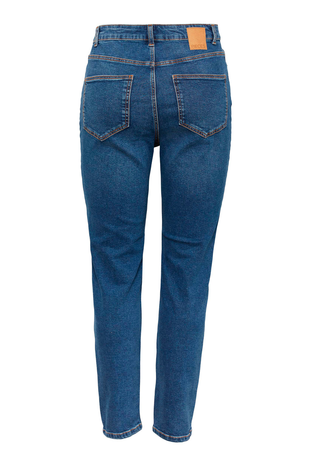 Pieces - Pckesia Mom Hw Ank Jns Db327-Vi - Dark Blue Denim Jeans 