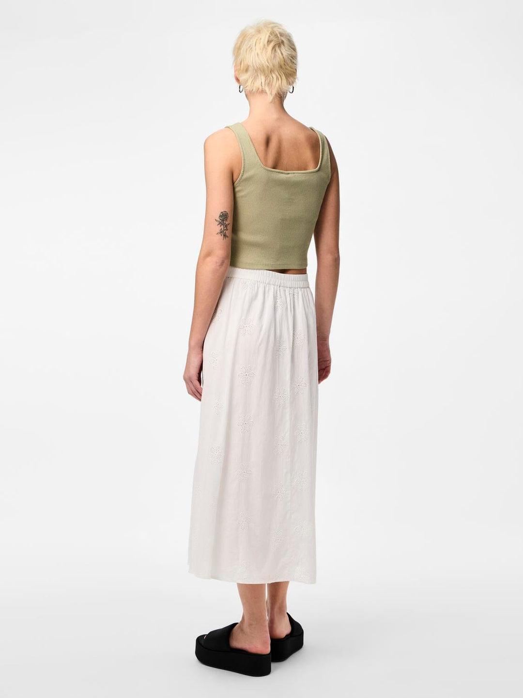 Pieces - Pckilli Long Skirt - 4516379 Cloud Dancer Nederdele 