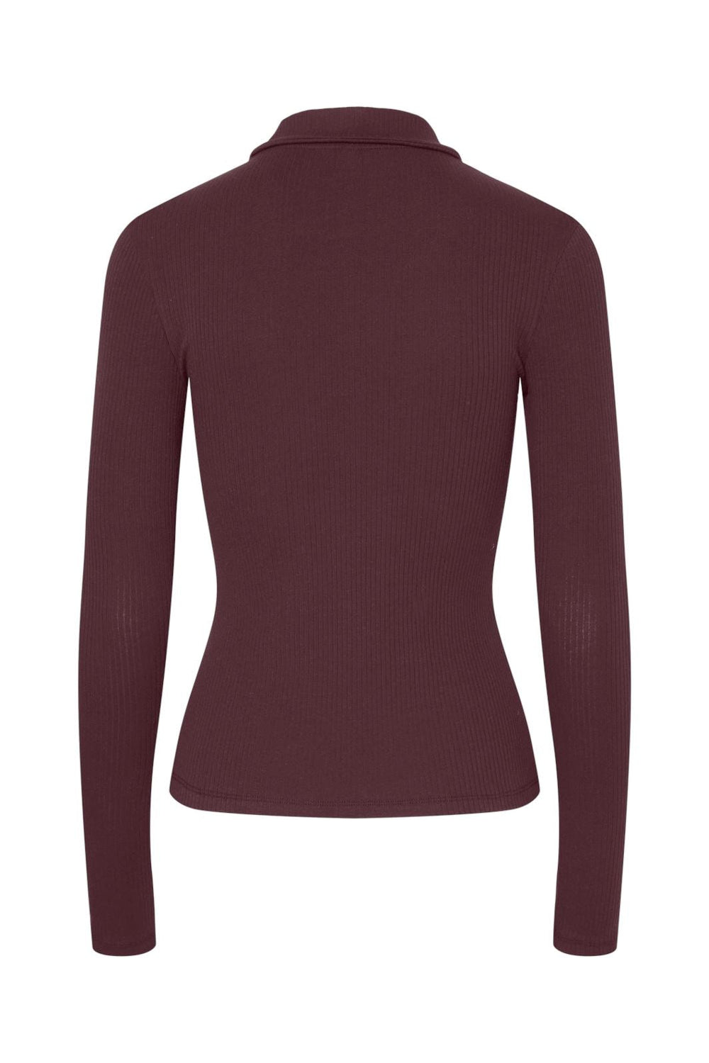 Pieces - Pckitte Ls Polo Top Kca - 4823182 Tawny Port