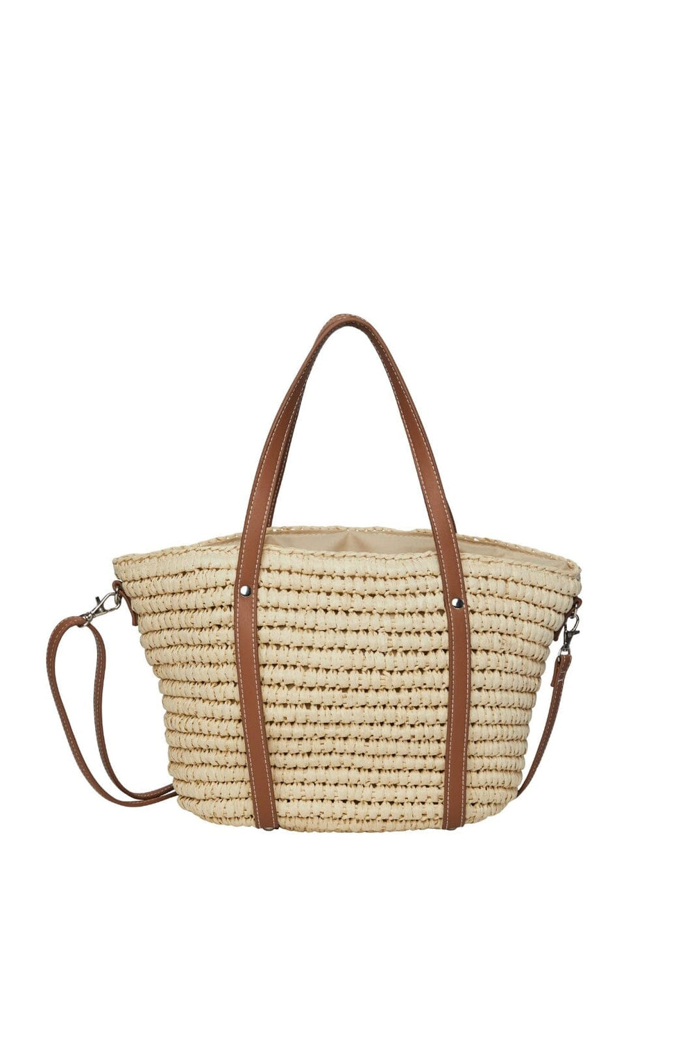 Pieces - Pclexi Straw Daily Bag - Nature COGNAC Tasker 