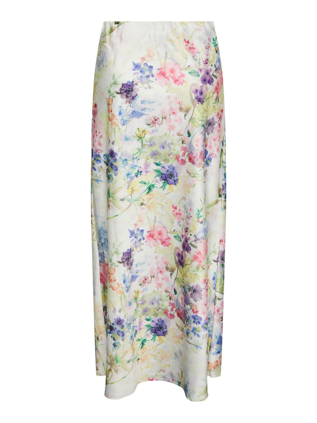 Pieces - Pcmari Long Skirt - 4507266 Cloud Dancer Flowers