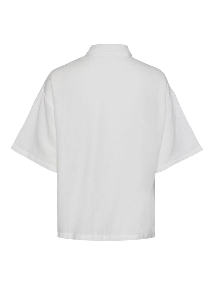 Pieces, Pcmilano 2/4 Shirt Dmo, Bright White