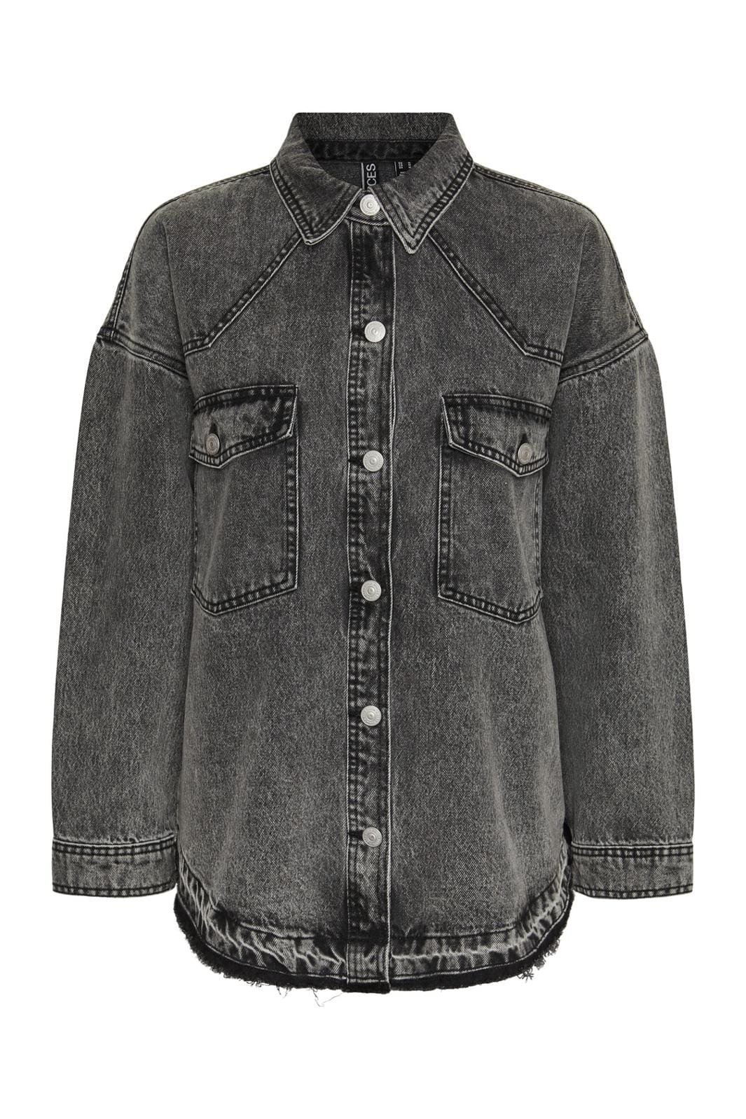 Pieces - Pcnora Ls Denim Shirt - 4499433 Grey Denim