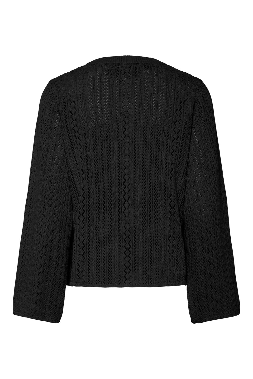 Pieces - Pcnuka Ls O-Neck Knit - 4642593 Black