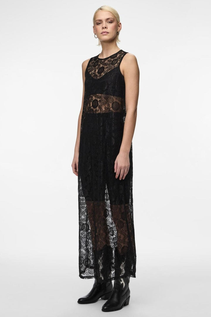 Pieces - Pcolline Sl Tank Lace Dress - 4634014 Black