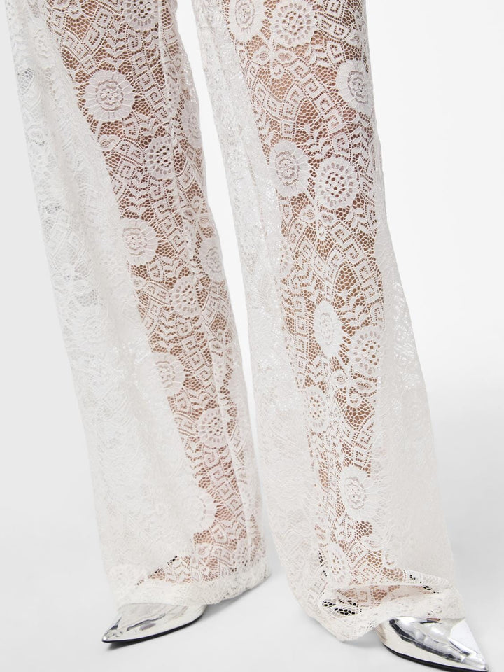 Pieces - Pcolline Wide Lace Pants - 4634037 Cloud Dancer Bukser 