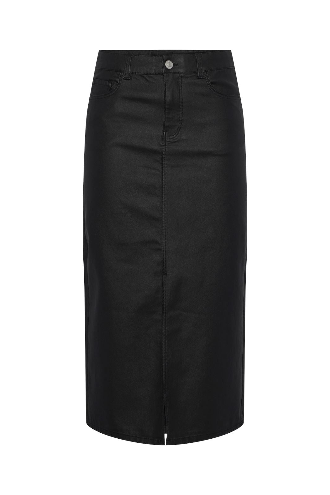 Pieces - Pcparo Coated Long Skirt - 4621285 Black