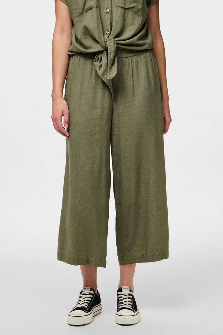 Pieces - Pcpia Wide Culotte - 4670233 Deep Lichen Green