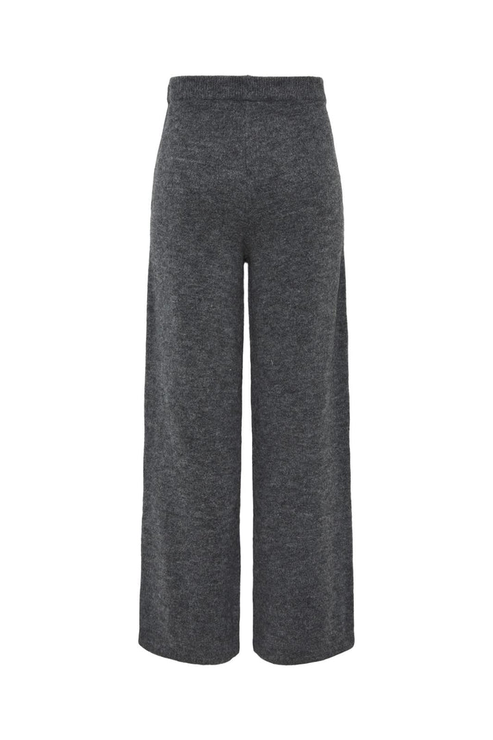 Pieces - Pcpiko Wide Knit Pant - 4631068 Dark Grey Melange