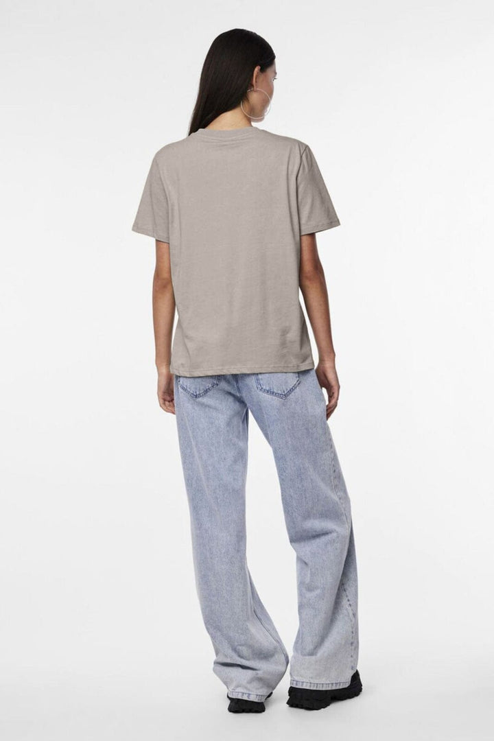 Pieces - Pcria Ss Solid Tee - 4557772 Silver Gray