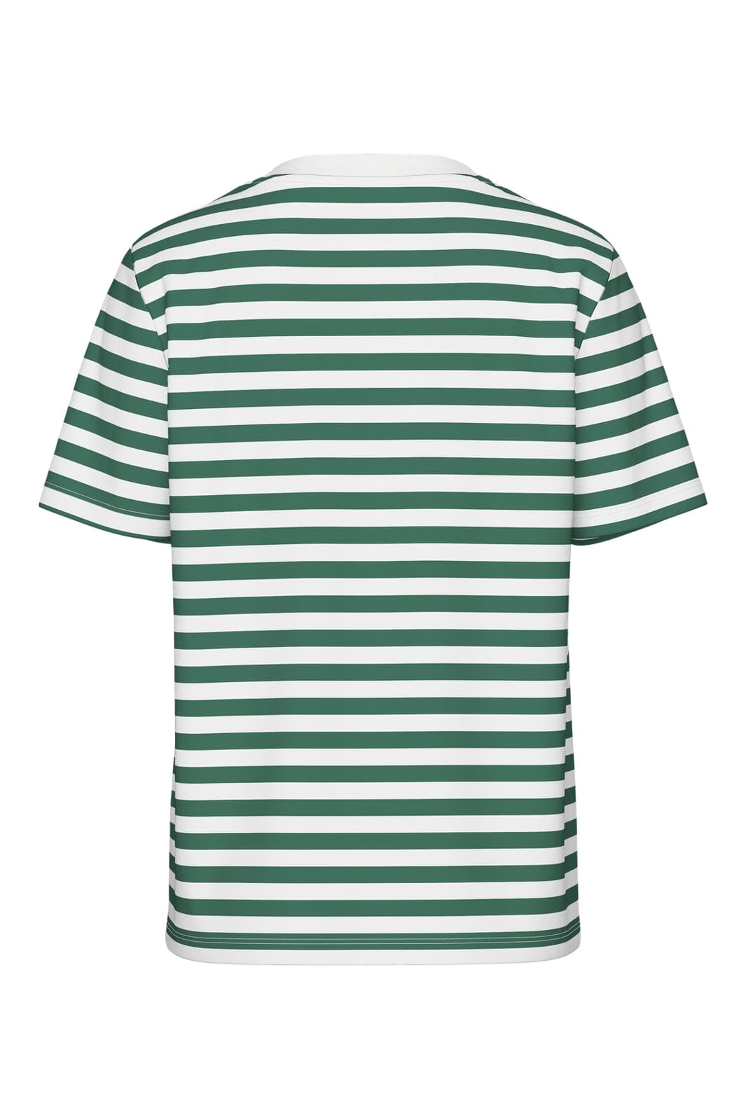 Pieces - Pcria Ss Tee Stripes - 4858428 Hunter Green Bright White T-shirts 