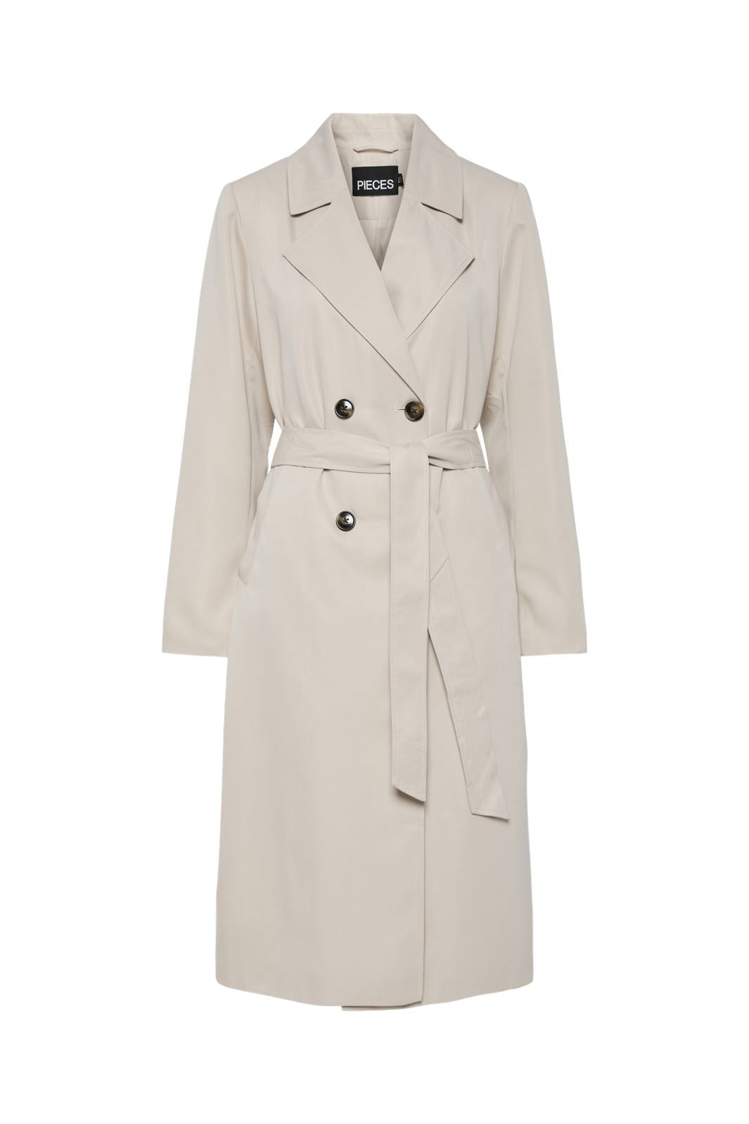 Pieces - Pcscarlett Ls Trenchcoat - 4397233 Silver Gray