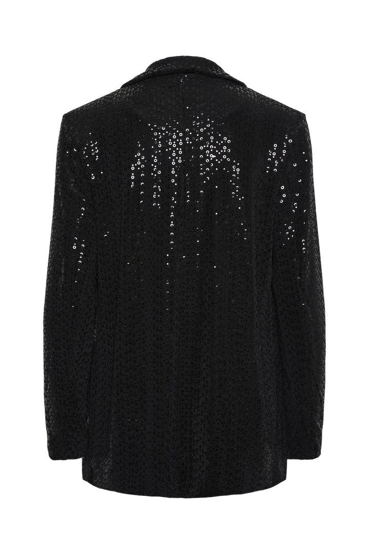 Pieces - Pcsiddy Ls Blazer - 4606586 Black Black Sequins