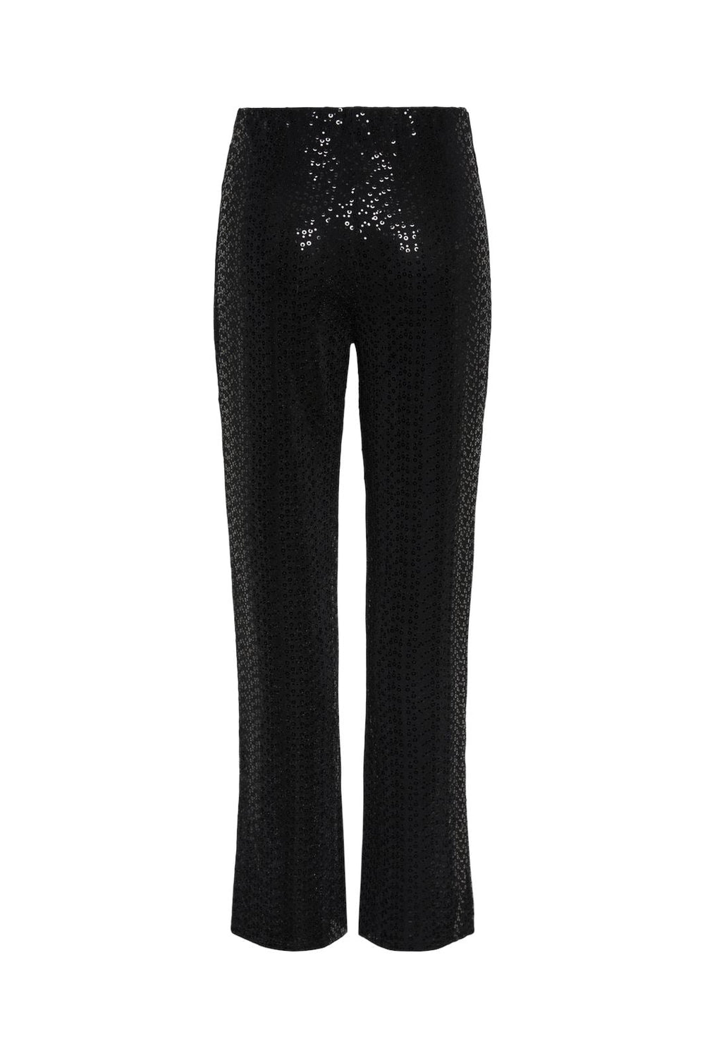 Pieces - Pcsiddy Straight Pants - 4606569 Black Black Sequins