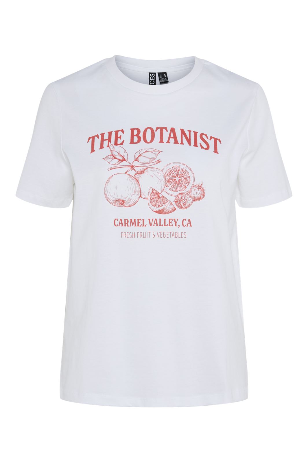 Pieces - Pcsille Printed T-Shirt - 4675011 Bright White The Botanist