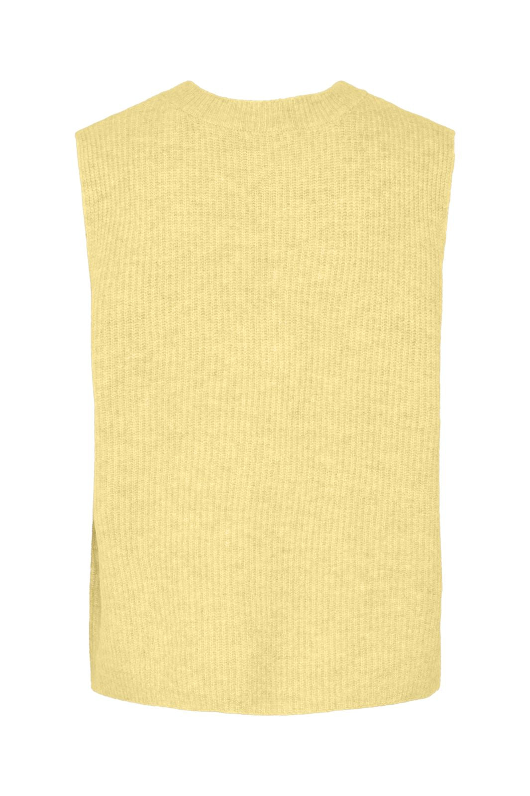 Pieces - Pcsilly Sl Rev Tie Vest Knit - 4798145 Pale Banana Melange