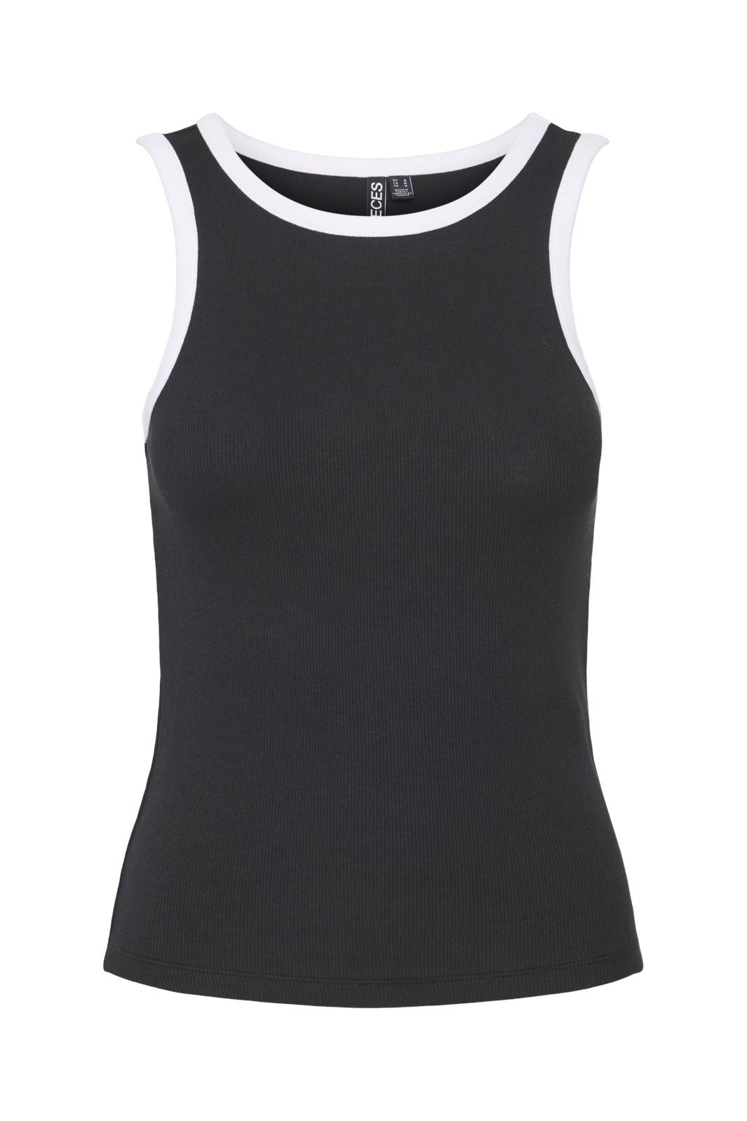 Pieces - Pcstephanie Tank Top Pb - 4625008 Black White Contrast