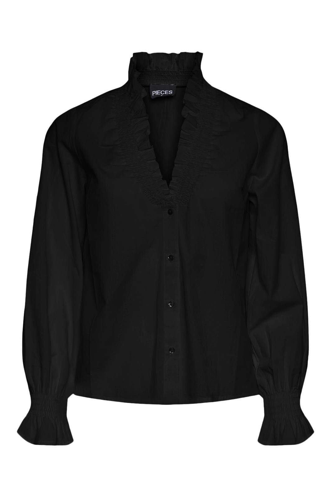 Pieces, Pcsunny Ls Shirt, Black