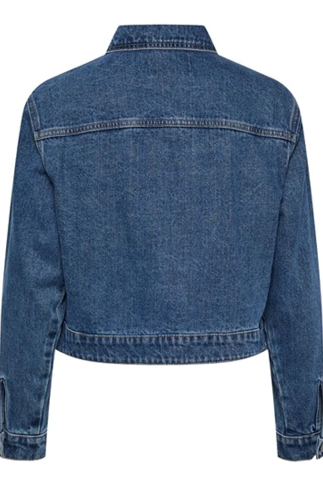 Pieces - Pctessie Ls Dnm Jacket Bc - Medium Blue Denim Jakker 