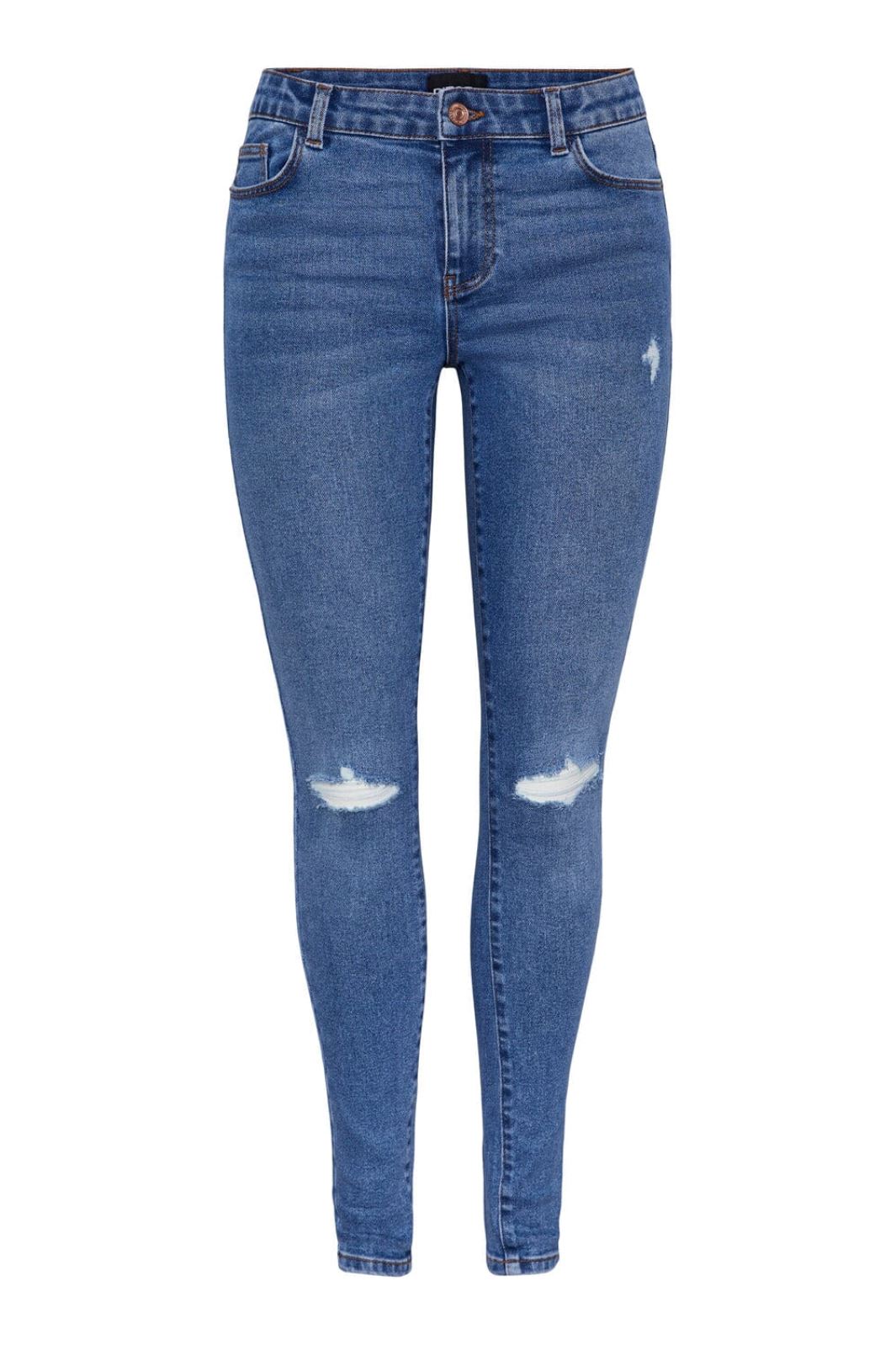 Pieces X Ditte Estrup - Pcdana Mwst Skinny Jeans Mb402 - 4438579 Medium Blue Denim Jeans 