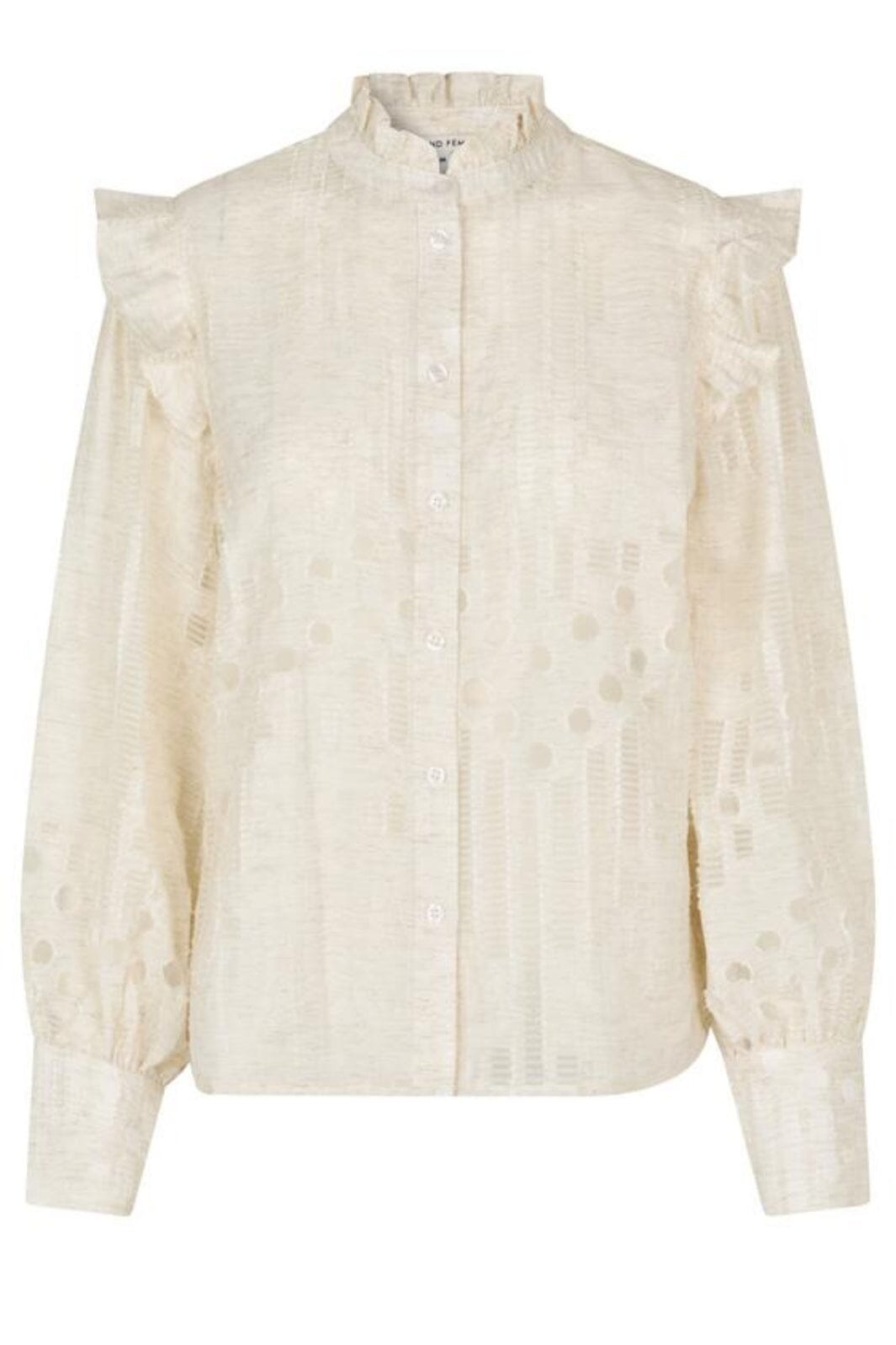 Second Female - Nete Frill Shirt 59393 - Coconut Milk