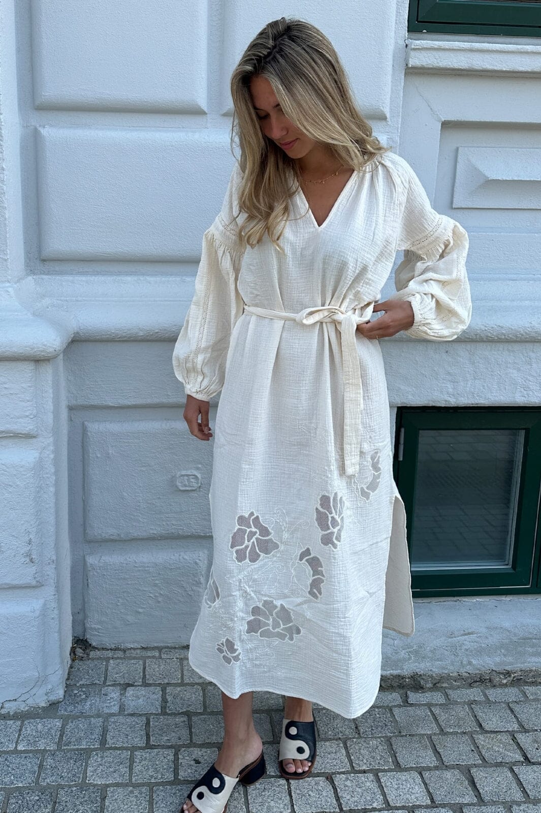 Sissel Edelbo - Cody Organic Cotton Caftan SE 1226 - Off White Kjoler 