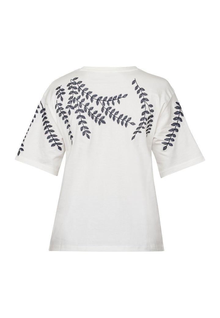 Sisters Point - Heda-Loose.Ss3 - 445 Cream/Navy T-shirts 