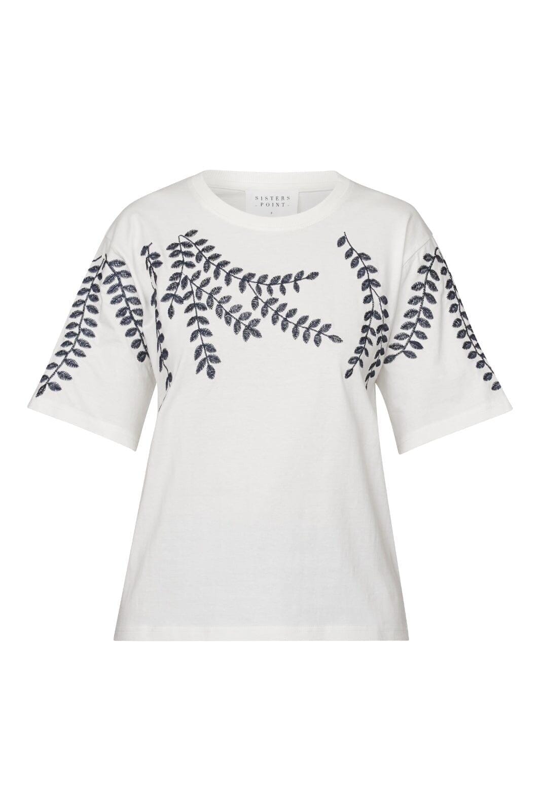 Sisters Point - Heda-Loose.Ss3 - 445 Cream/Navy T-shirts 