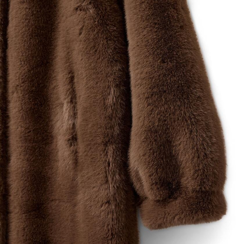 Sofie Schnoor - S244515 Fake Fur Coat - Brown Frakker 