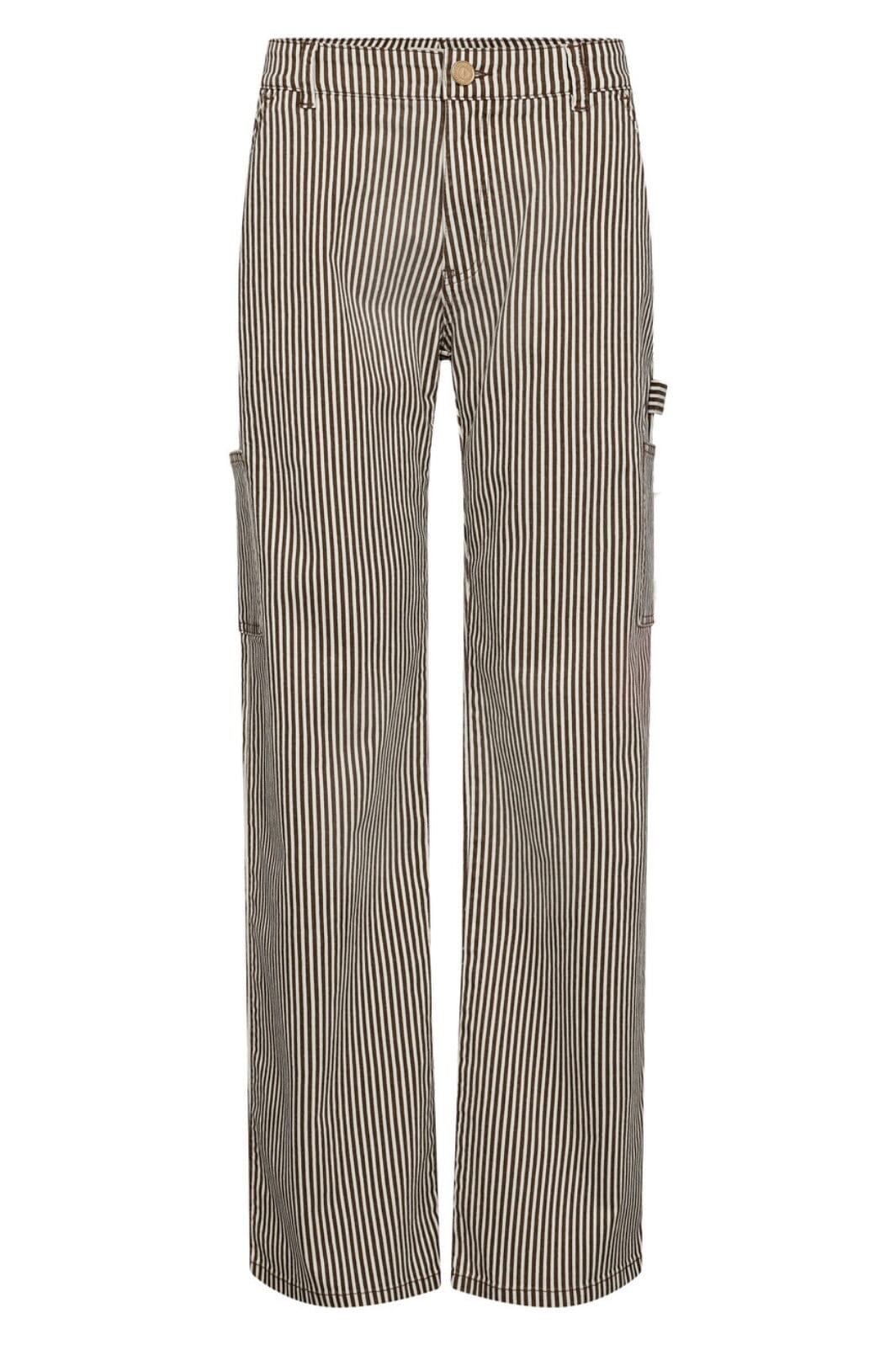 Sofie Schnoor - Snos250 Trousers - Brown Striped Bukser 