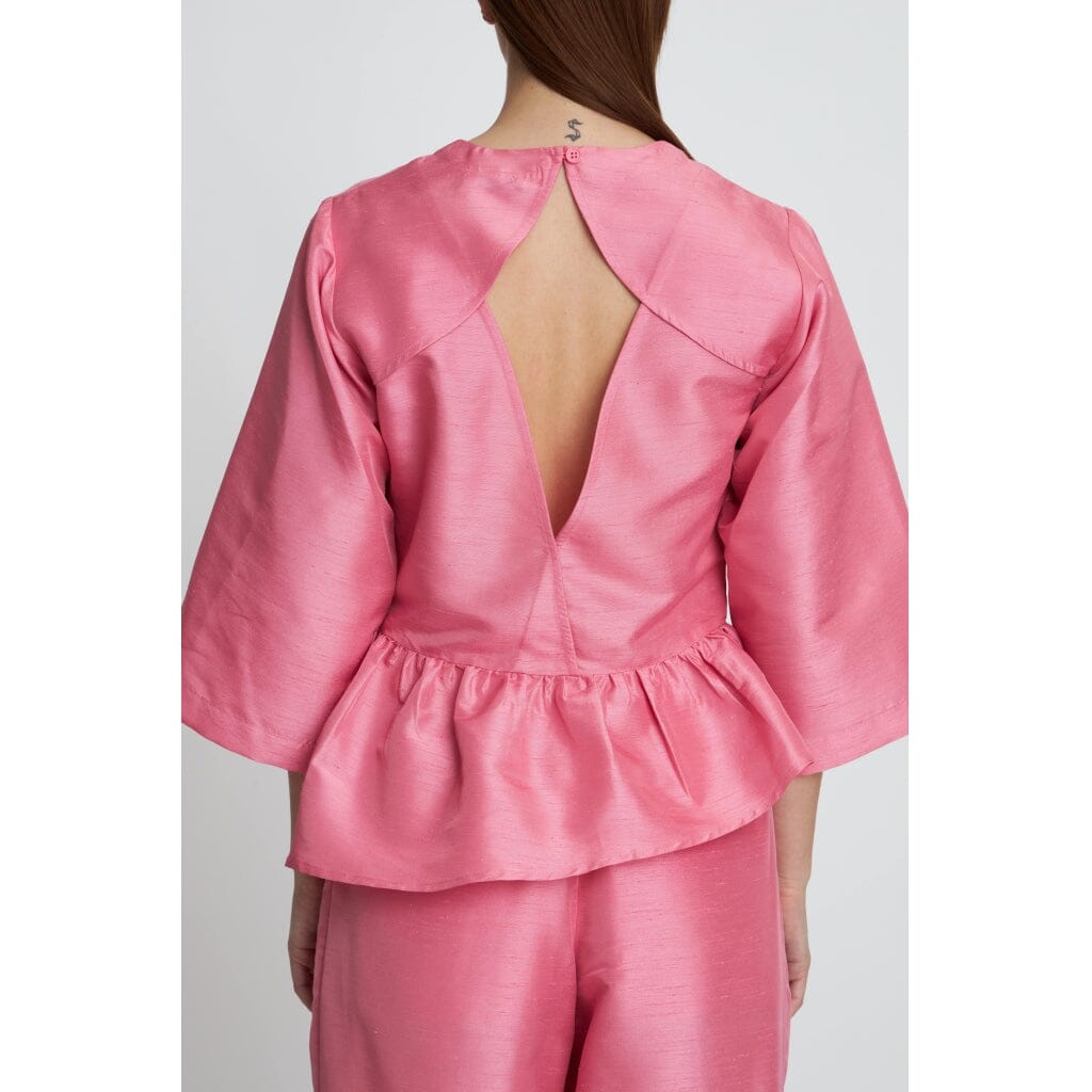 Stella Nova - Crispy Peplum Blouse - 465 Pink Bluser 