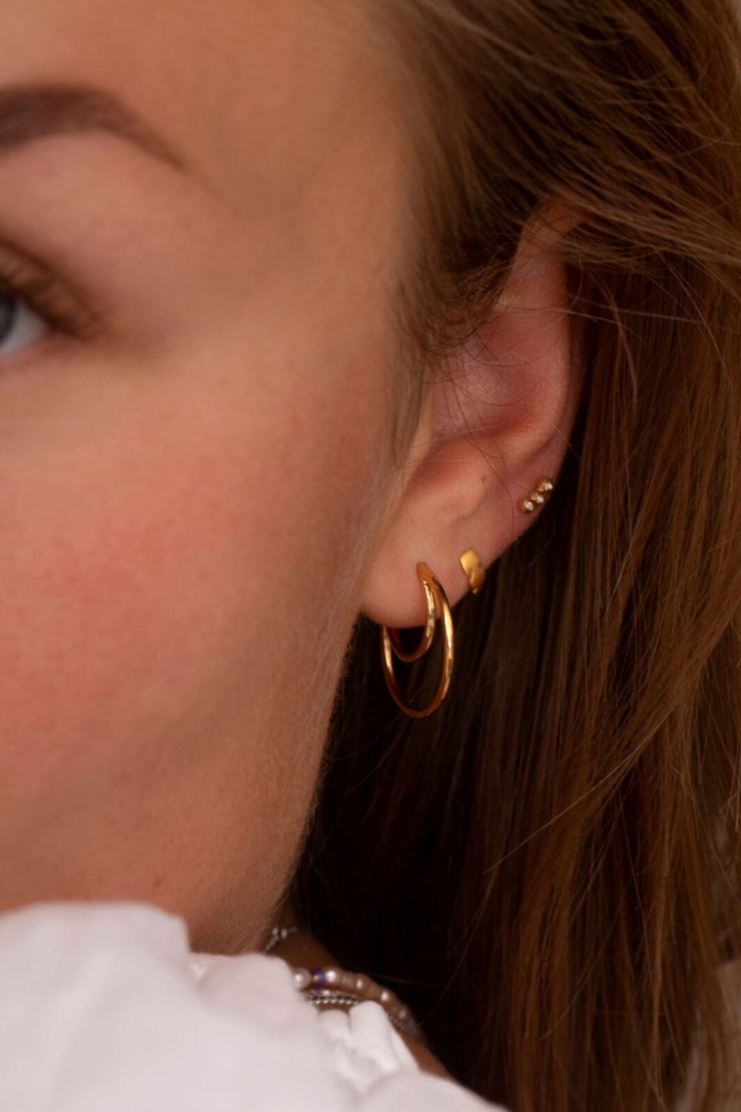 Stine A - Double Creol Earring Gold - 1136-02-S Øreringe 