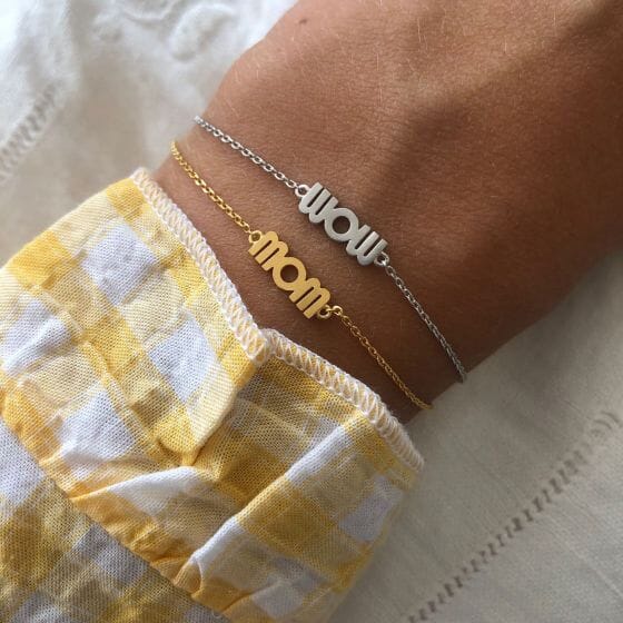 Stine A - Wow Mom Bracelet Gold - 3192-02-Os Armbånd 