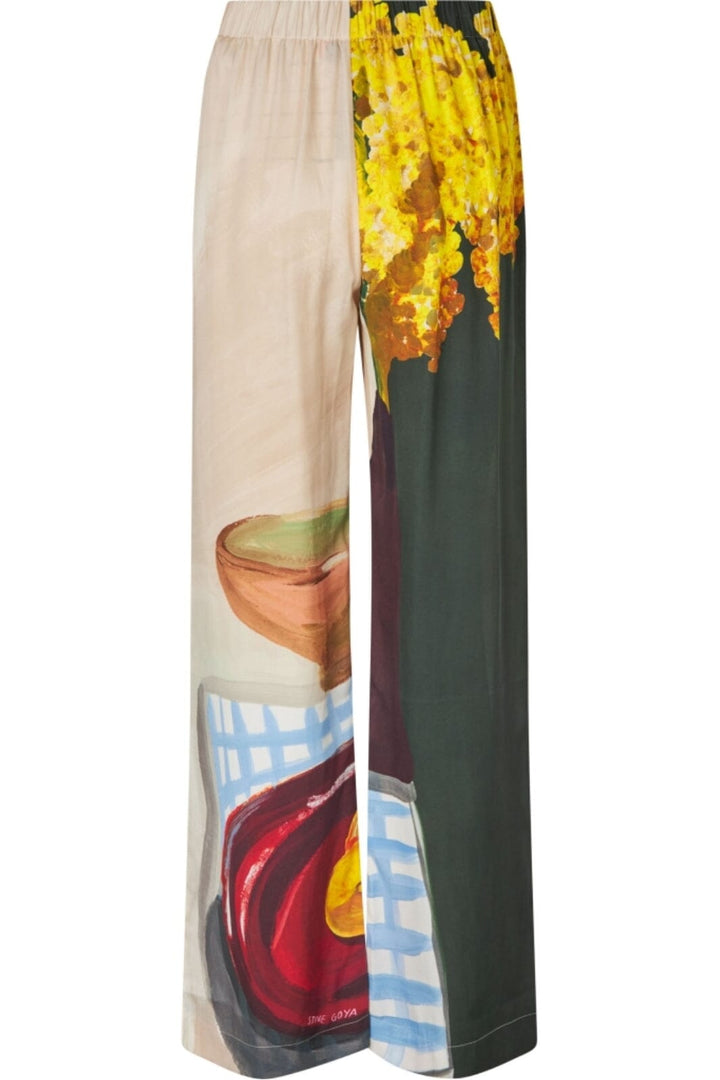 Stine Goya - 2263 Dry Viscose, Elasticated Long Pants sg-ss25-p009-2263p - Lemons On A Plate