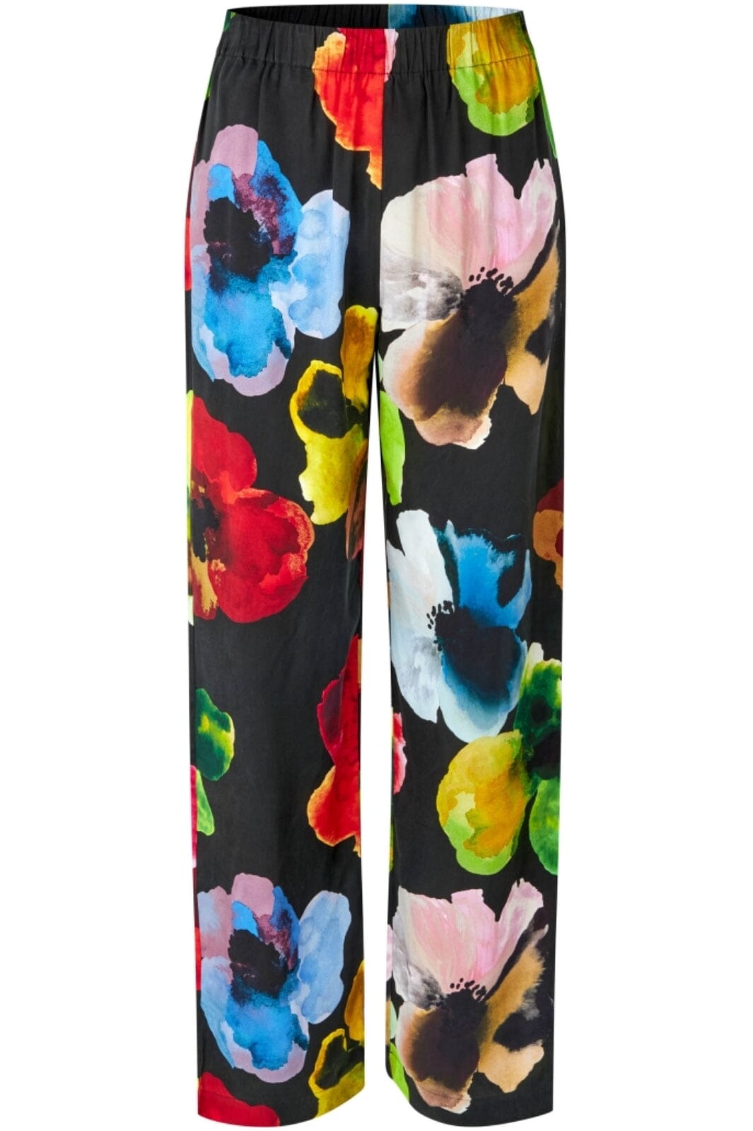 Stine Goya - Elasticated Long Pants, 2263 Dry Viscose - Watercolor Bloom Bukser 