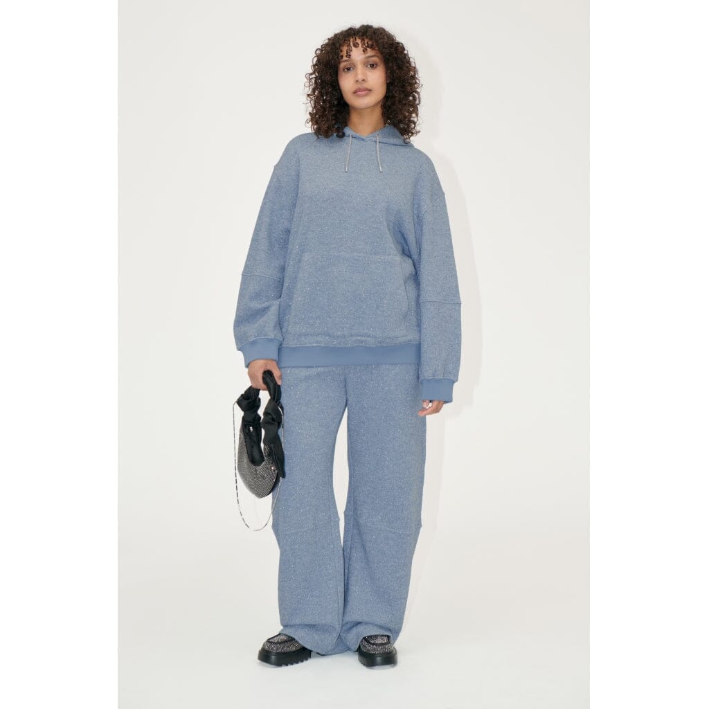 Stine Goya - Oversize Casual Hoodie, 2299 Heavy Lurex Jersey - Infinity Blue Sweatshirts 