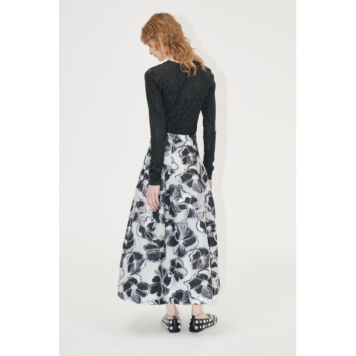 Stine Goya - Voluminous Midi Skirt, 1608 Organza Jacquard - Anemone Jacquard Nederdele 