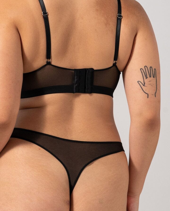 Understatement Underwear - Mesh Balconette - Black Undertøj 