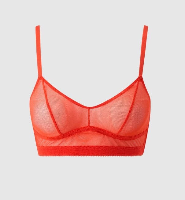 Understatement Underwear - Mesh Balconette - Fiery Red BH 