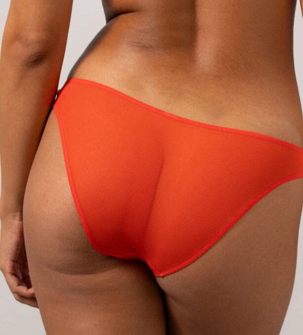 Understatement Underwear - Mesh Bikini Briefs - Fiery Red Underbukser 