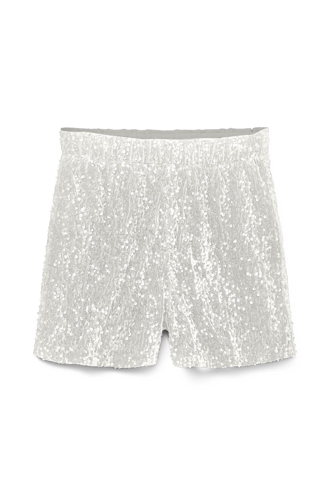 Vero Moda - Vmbella Shorts - 4739452 Snow White Snow White Sequins