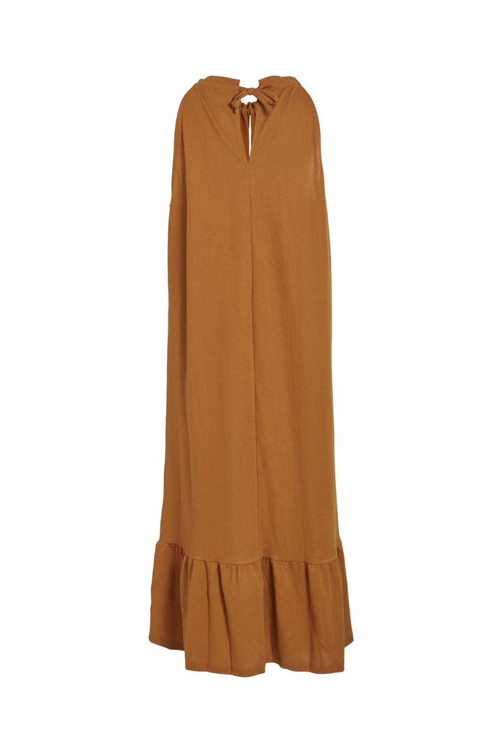 Vila - Vicarmena Halterneck S/L Midi Dress - 4498808 Cathay Spice