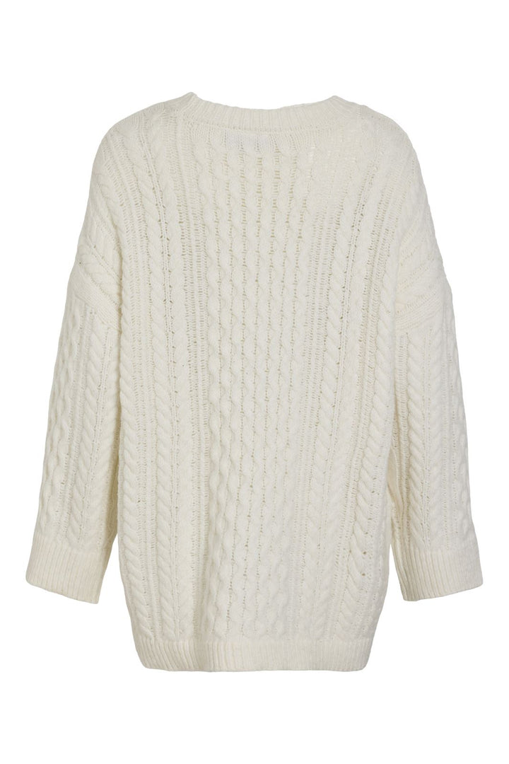 Vila - Vikaia L/S Oversize Cable Knit - 4720440 Birch