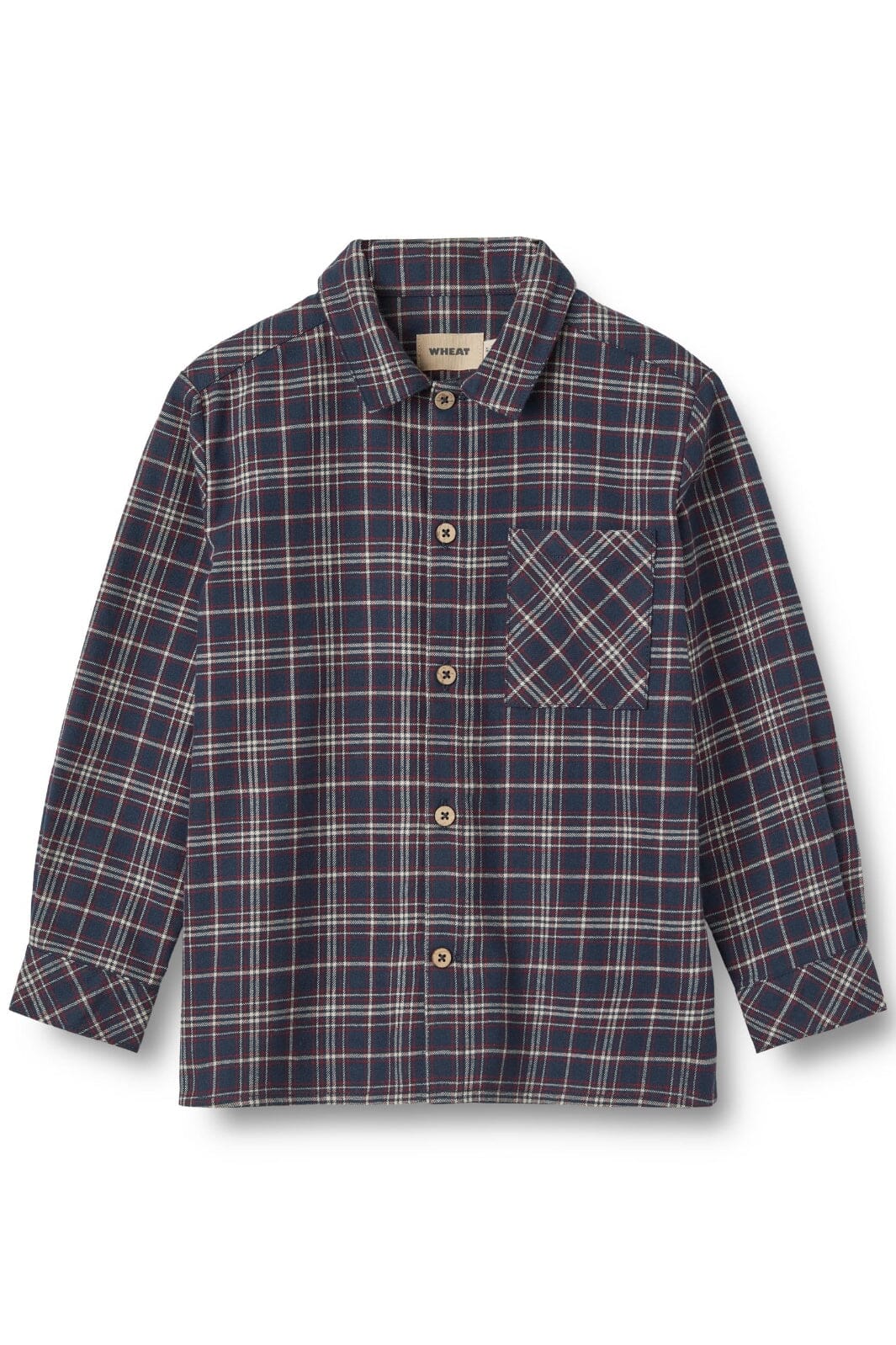 Wheat - Shirt Oscar 2659k-464-GOTS - 1437 navy check Skjorter 