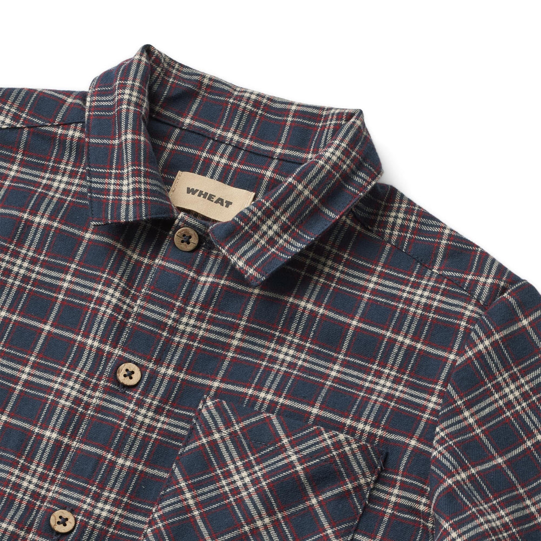 Wheat - Shirt Oscar 2659k-464-GOTS - 1437 navy check Skjorter 