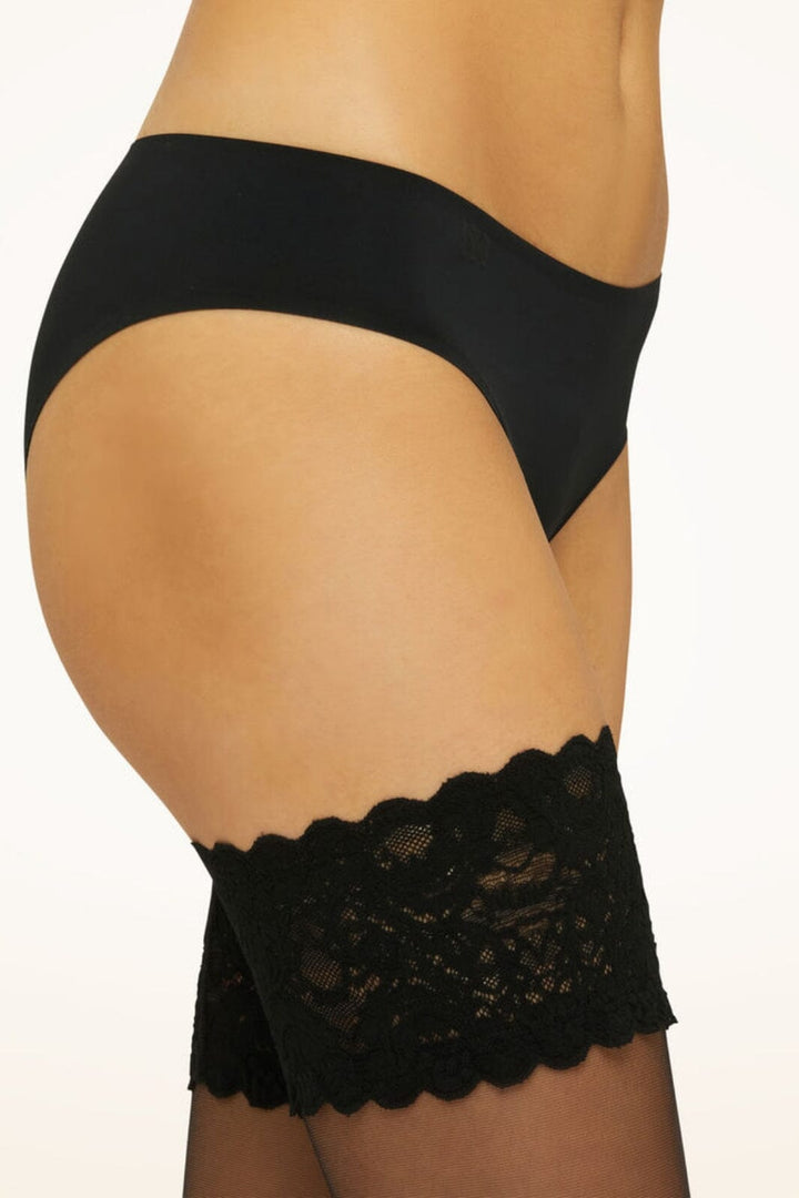 Wolford - Satin Touch 20 Stay-up - 7005 Black Strømper 